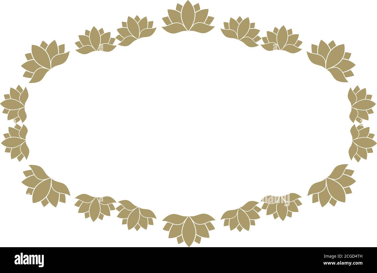 lotus flower wreath, vector frame Stock Vector Image & Art - Alamy
