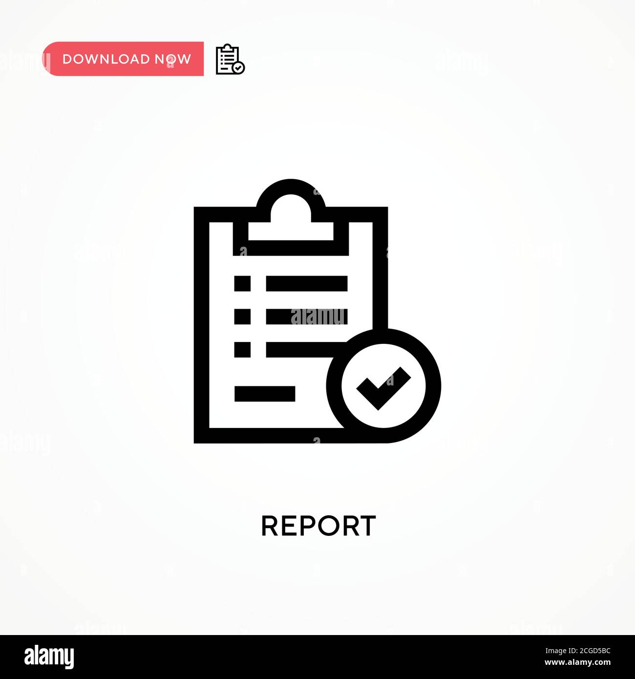 Report Simple vector icon. Modern, simple flat vector illustration for ...