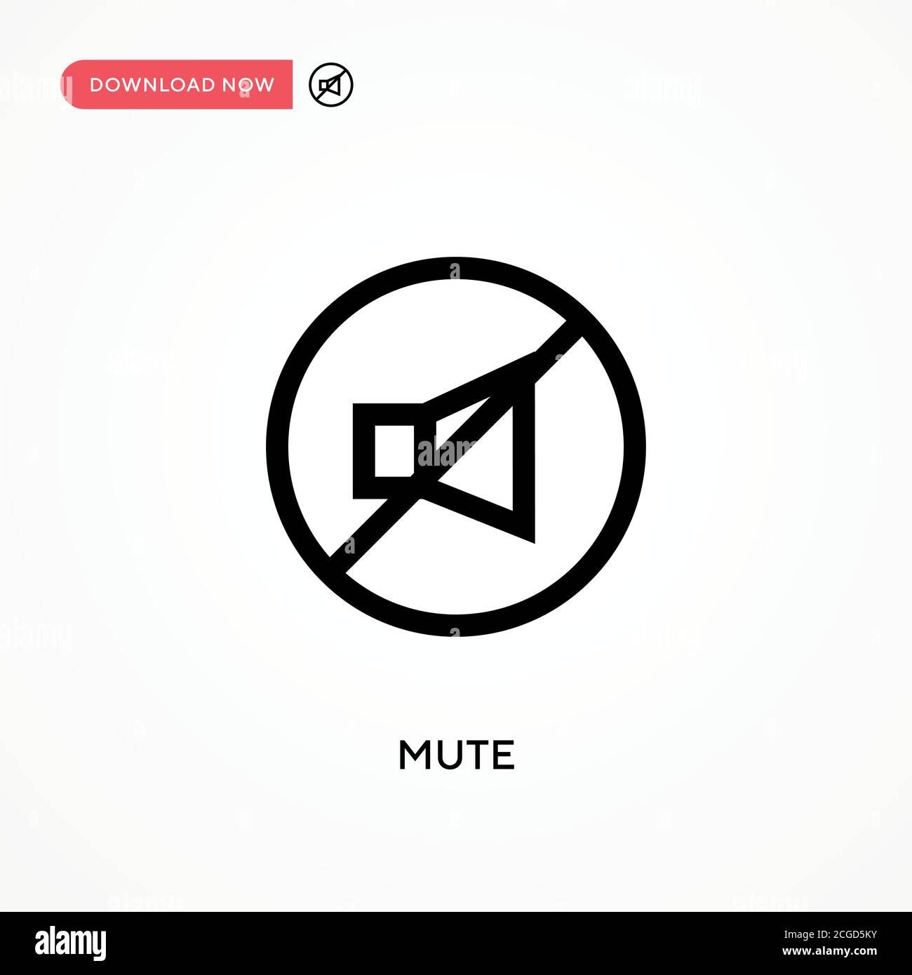 Mute Simple vector icon. Modern, simple flat vector illustration for ...