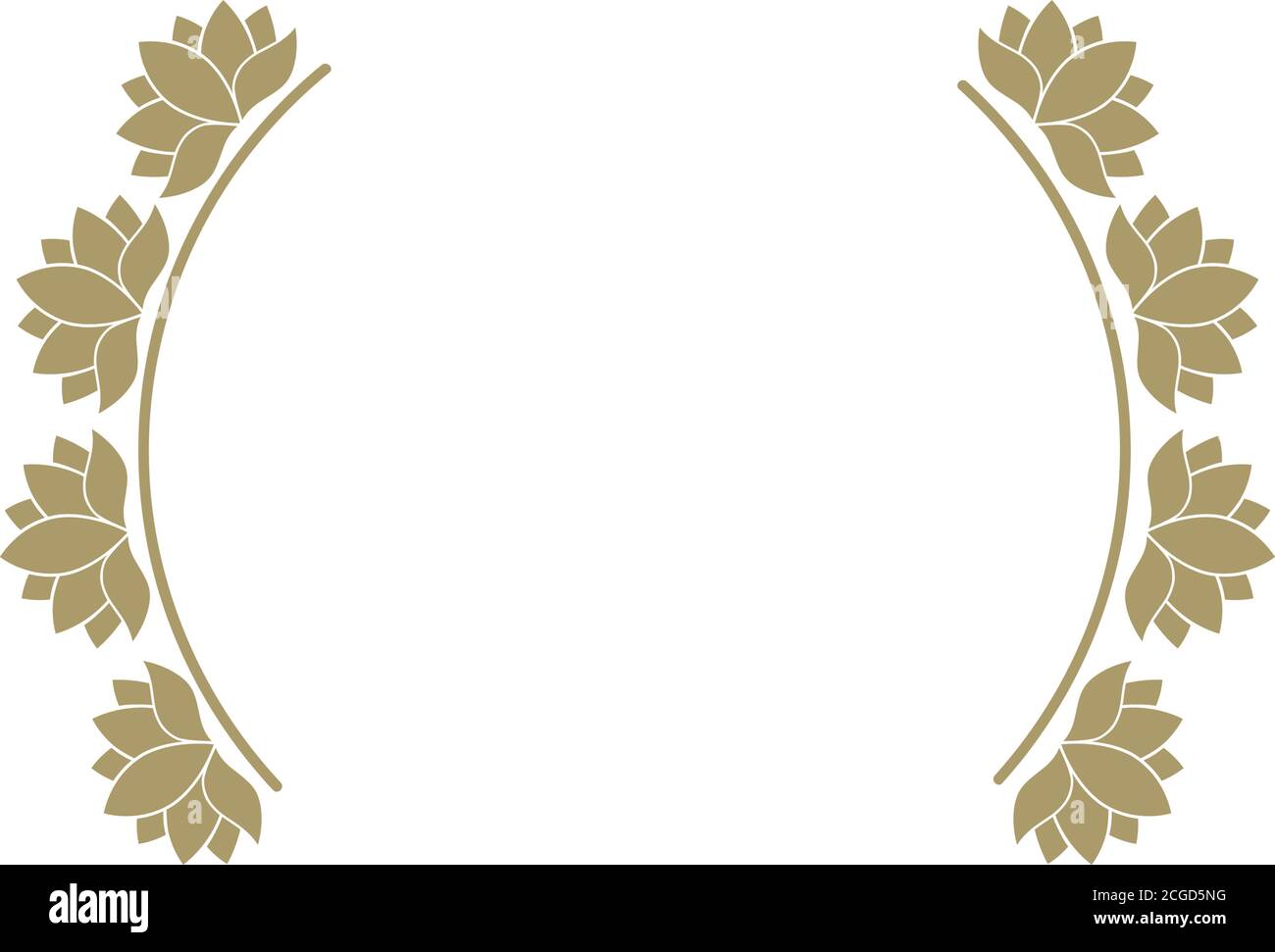 lotus flower wreath, vector frame Stock Vector Image & Art - Alamy