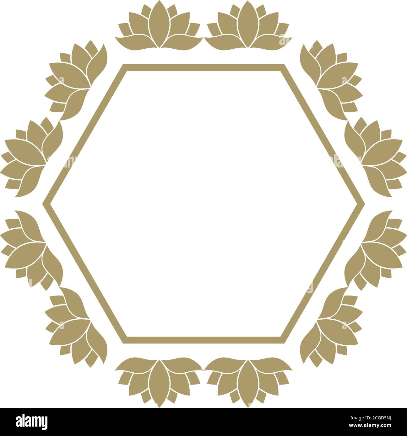 lotus flower wreath, vector frame Stock Vector Image & Art - Alamy
