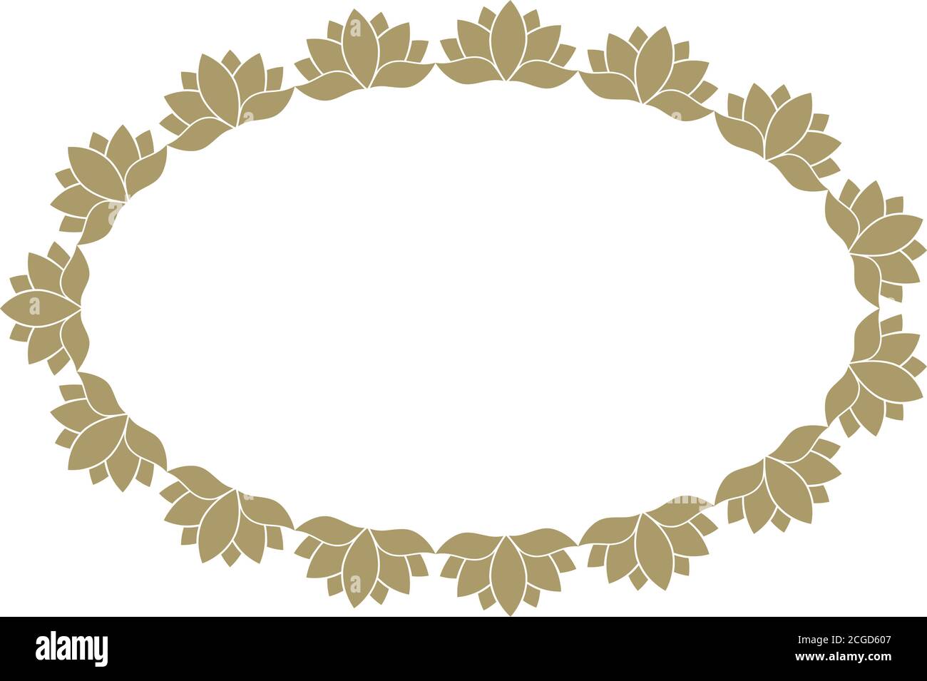 lotus flower wreath, vector frame Stock Vector Image & Art - Alamy
