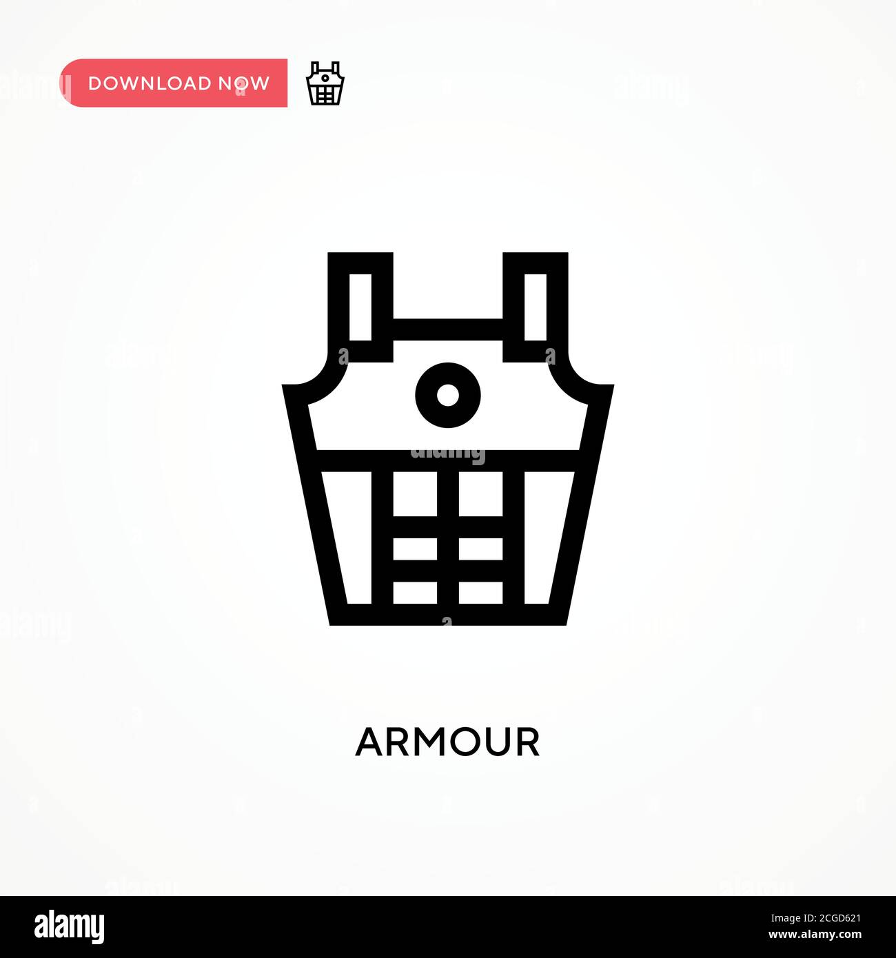 Armour Simple vector icon. Modern, simple flat vector illustration for web site or mobile app Stock Vector