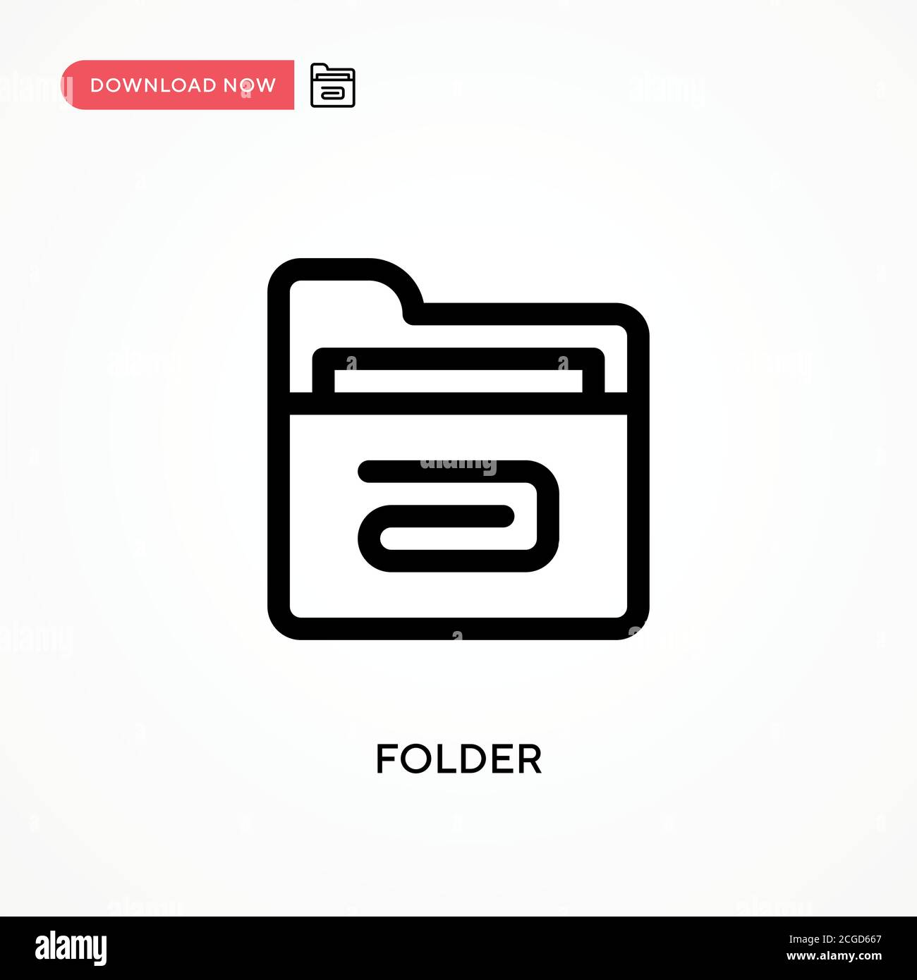 Folder Simple vector icon. Modern, simple flat vector illustration for web site or mobile app Stock Vector