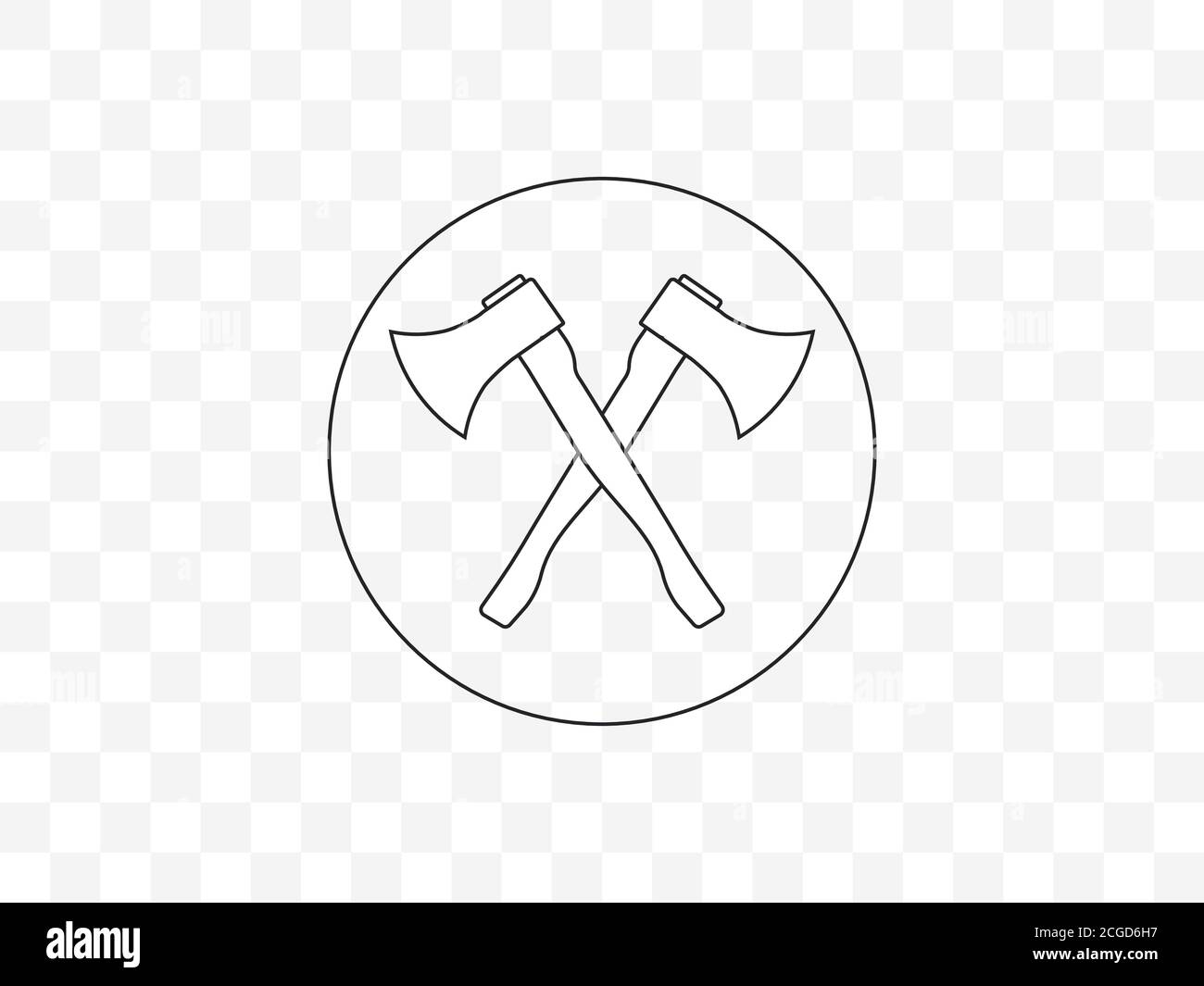 Axe, equipment, tool icon. Vector illustration, flat design. Stock Vector