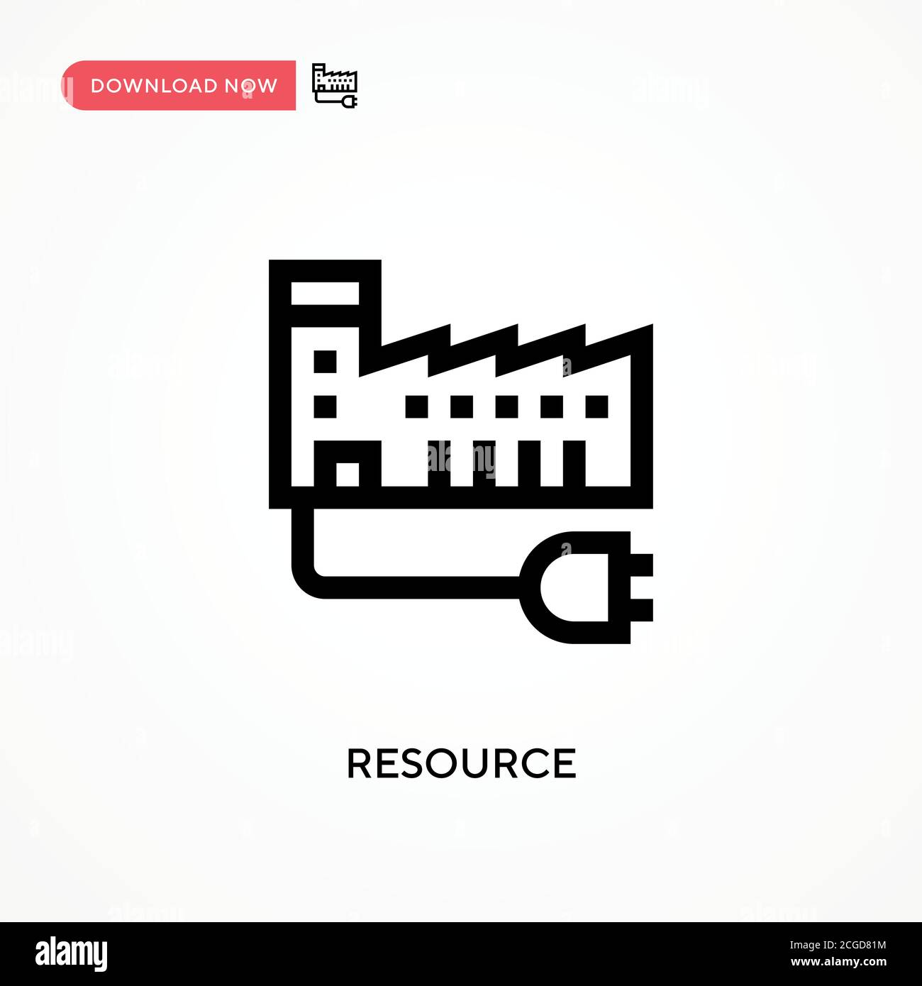 Resource Simple vector icon. Modern, simple flat vector illustration for web site or mobile app Stock Vector