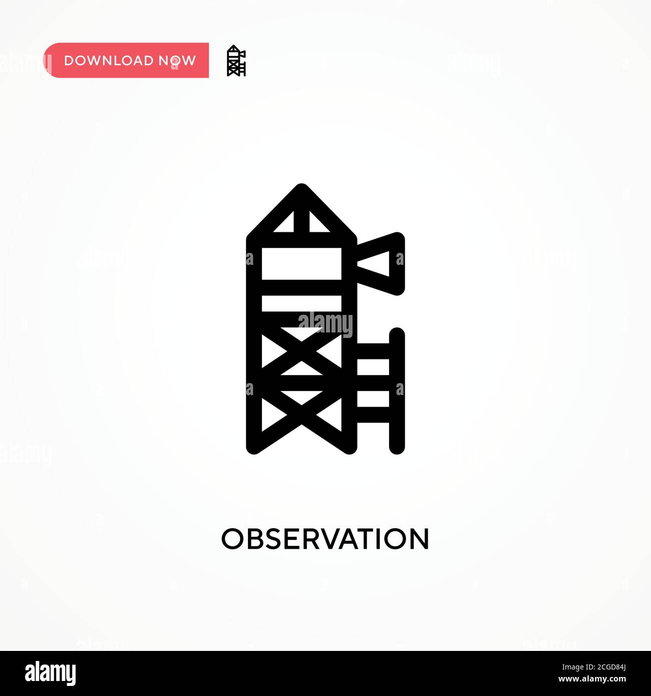 Observation Simple vector icon. Modern, simple flat vector illustration ...