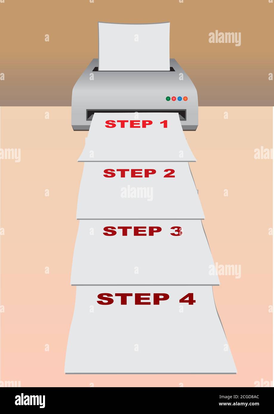 Printing out papers Stock Vector Images Alamy