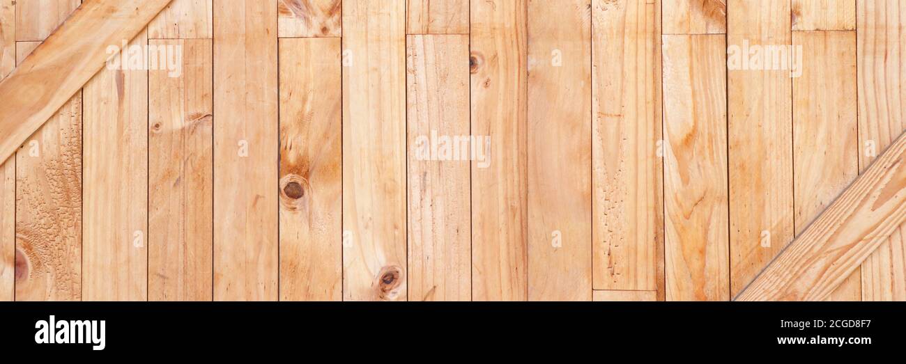 Light pine wood banner background. Vertical pine wood background. Stock Photo