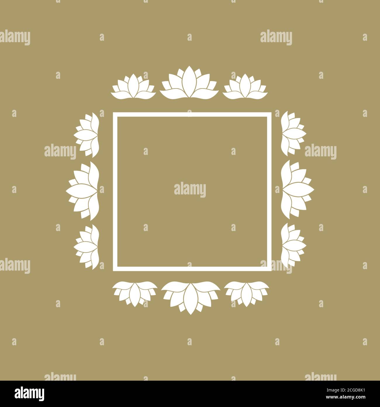 lotus flower wreath, vector frame Stock Vector Image & Art - Alamy