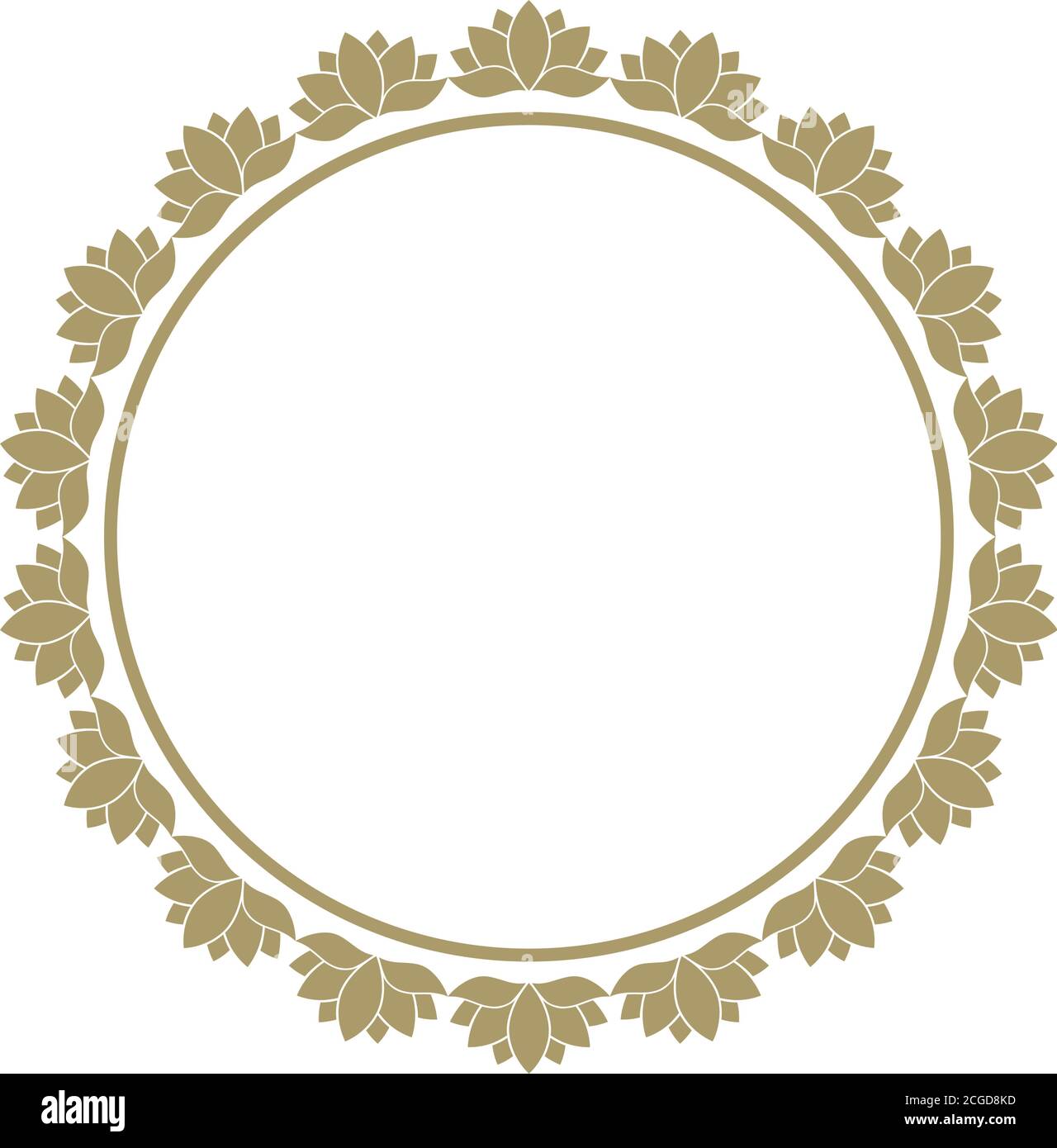 lotus flower wreath, vector frame Stock Vector Image & Art - Alamy