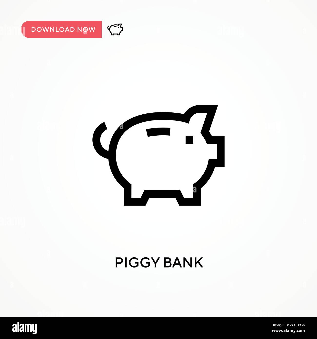 Piggy bank Simple vector icon. Modern, simple flat vector illustration ...