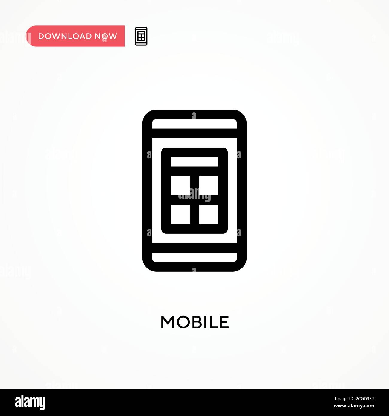 Mobile Simple vector icon. Modern, simple flat vector illustration for ...