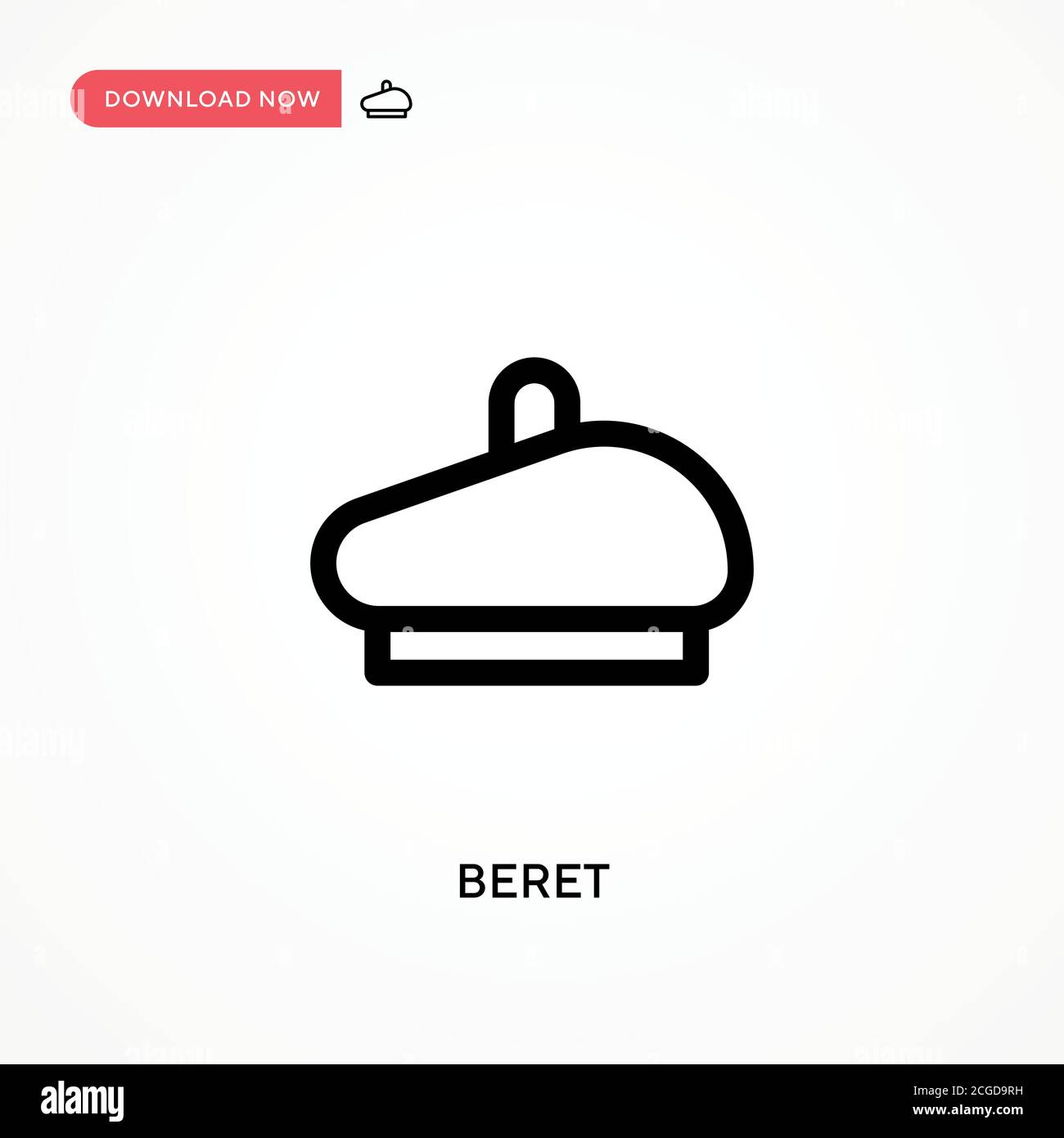 Beret Simple vector icon. Modern, simple flat vector illustration for ...