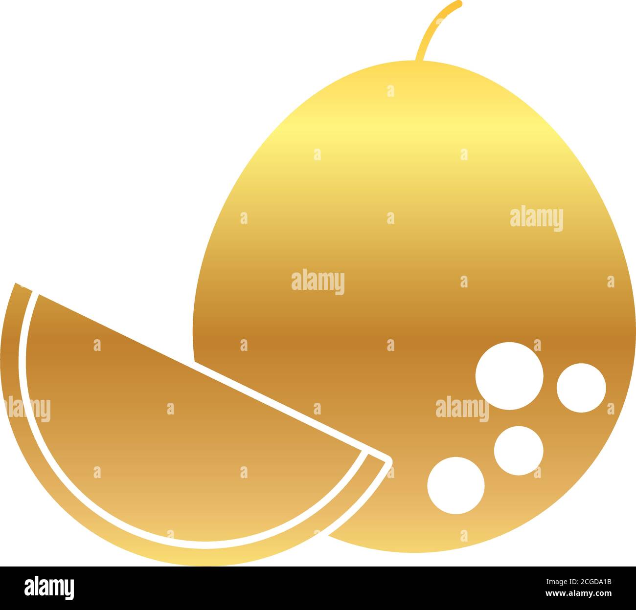 pomelo fruit icon over white background, gradient style, vector