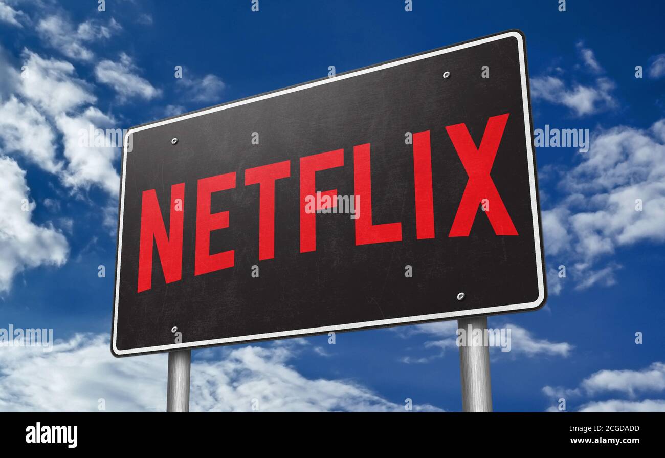 NETFLIX logo Stock Photo