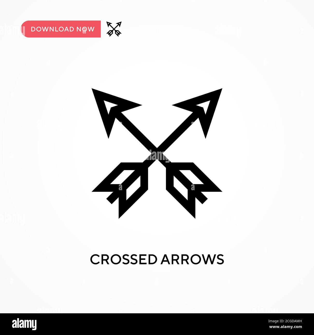 Crossed arrows Simple vector icon. Modern, simple flat vector ...