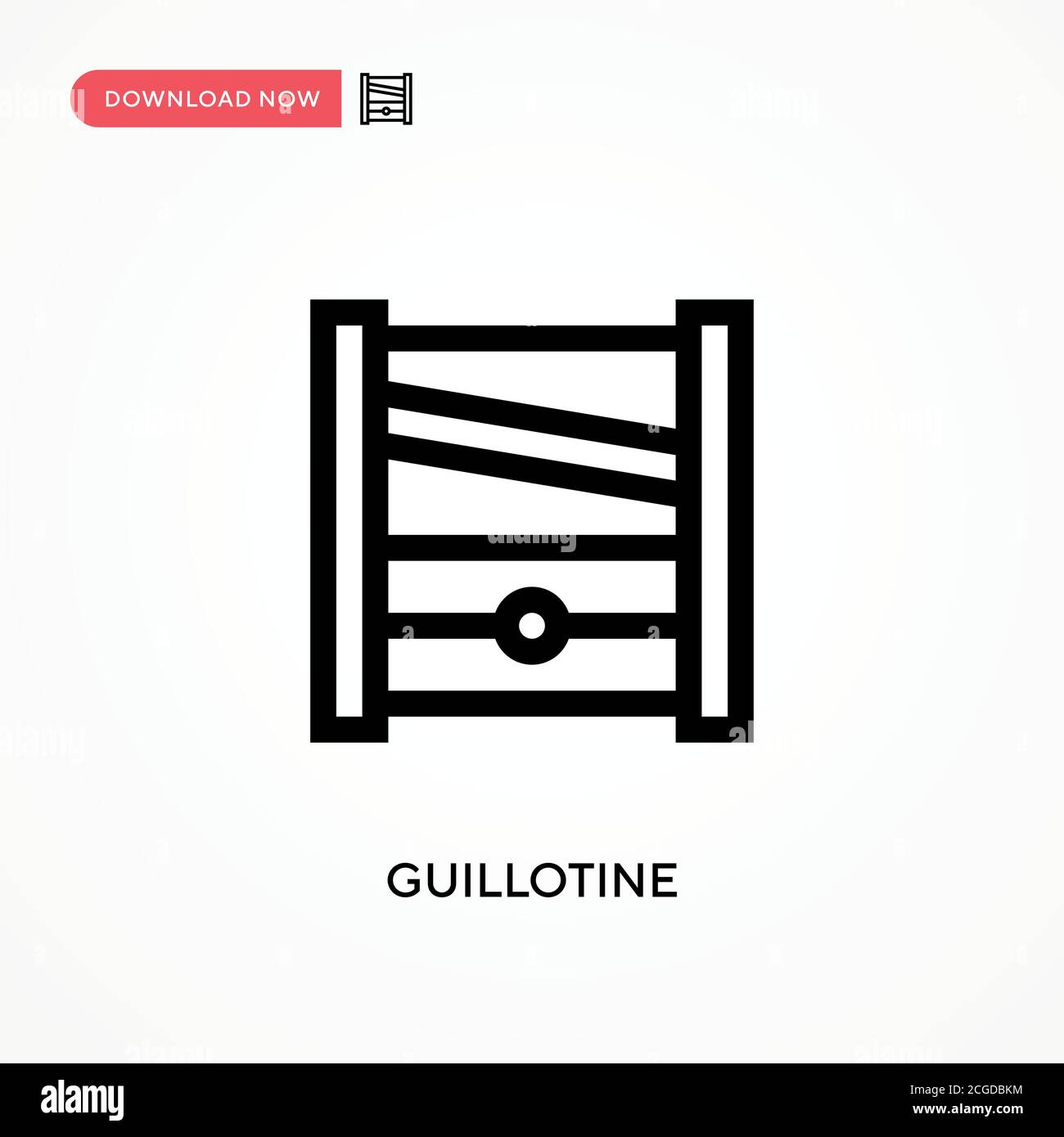 Guillotine Simple vector icon. Modern, simple flat vector illustration for web site or mobile app Stock Vector