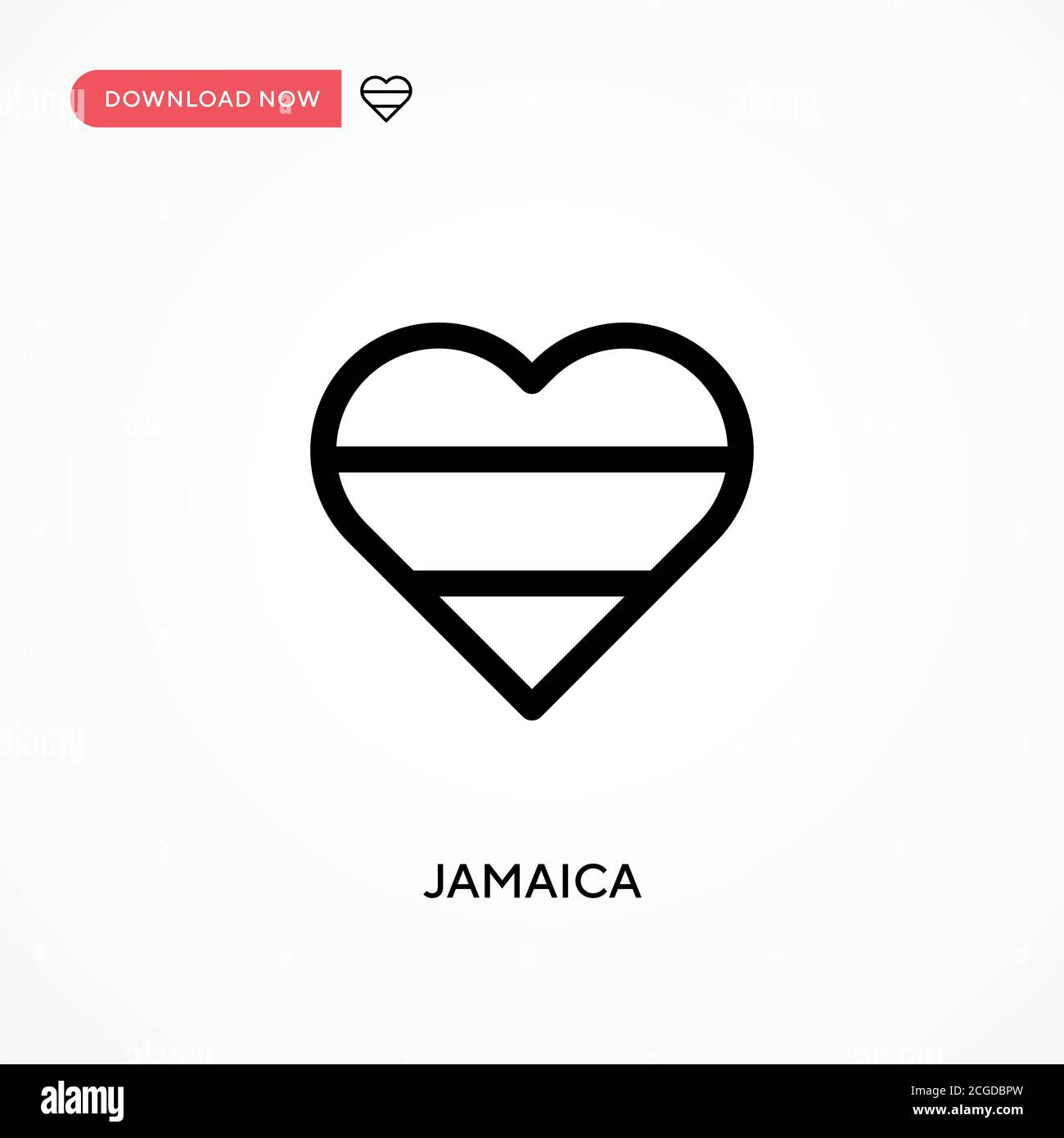 Jamaica Simple vector icon. Modern, simple flat vector illustration for web site or mobile app Stock Vector