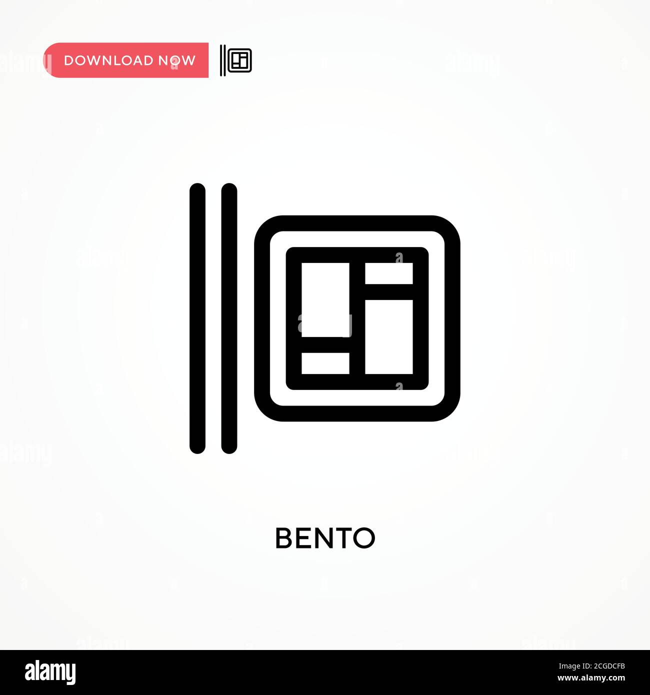 Bento Simple vector icon. Modern, simple flat vector illustration for ...