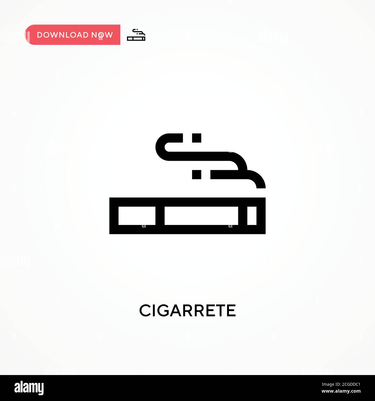 Cigarrete Simple vector icon. Modern, simple flat vector illustration for web site or mobile app Stock Vector