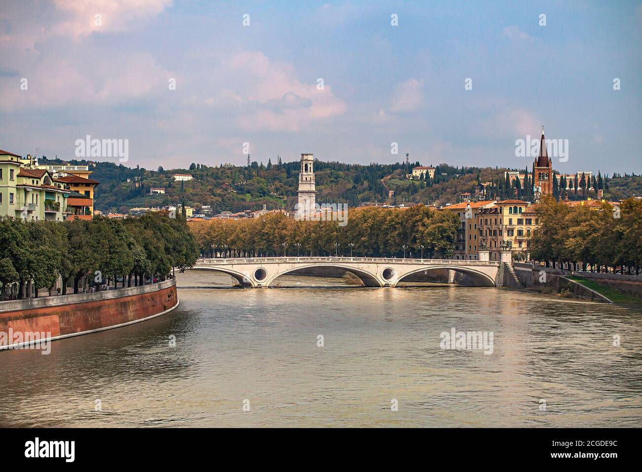 Adige river in Verona in Italy 2 Stock Photo - Alamy
