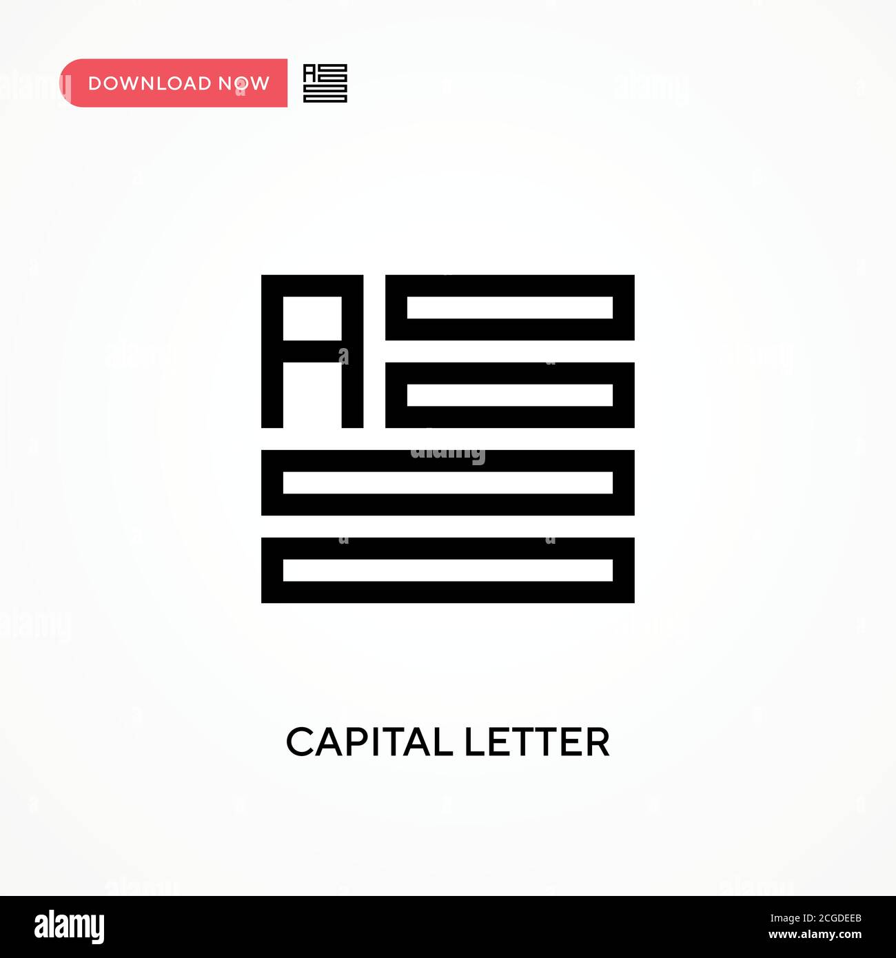 Capital letter Simple vector icon. Modern, simple flat vector ...