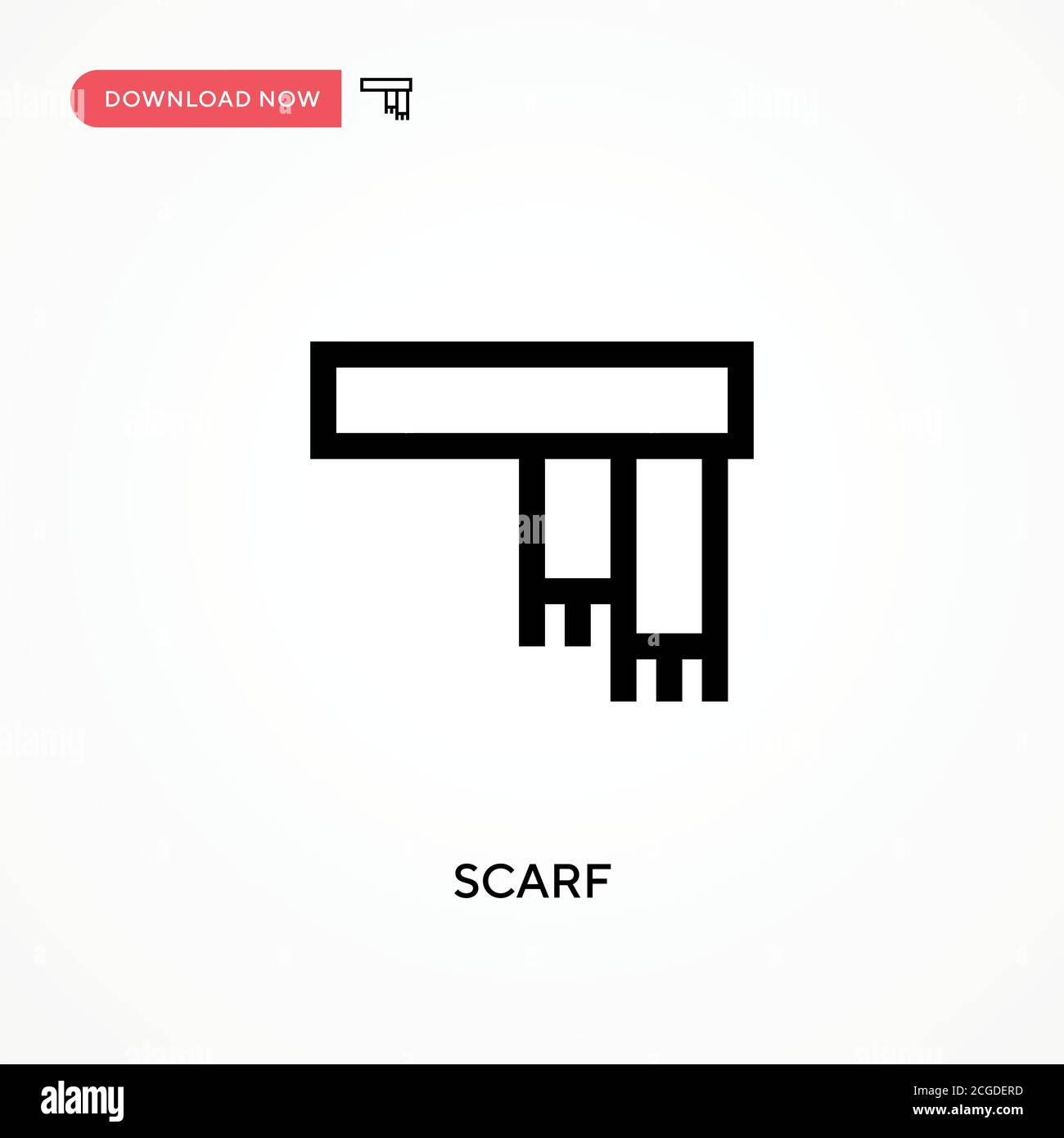 Scarf Simple vector icon. Modern, simple flat vector illustration for web site or mobile app Stock Vector