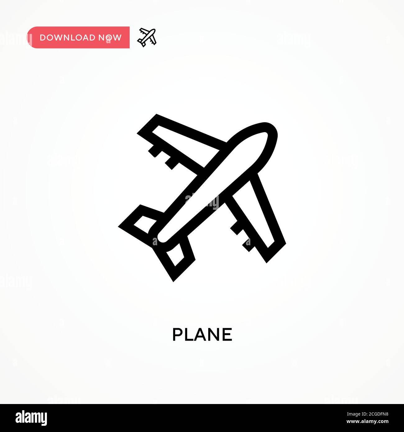 Plane Simple vector icon. Modern, simple flat vector illustration for ...