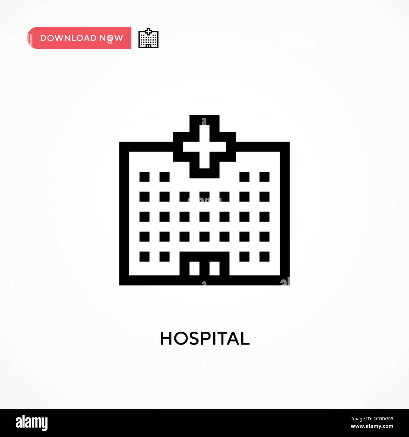 Hospital Simple vector icon. Modern, simple flat vector illustration ...