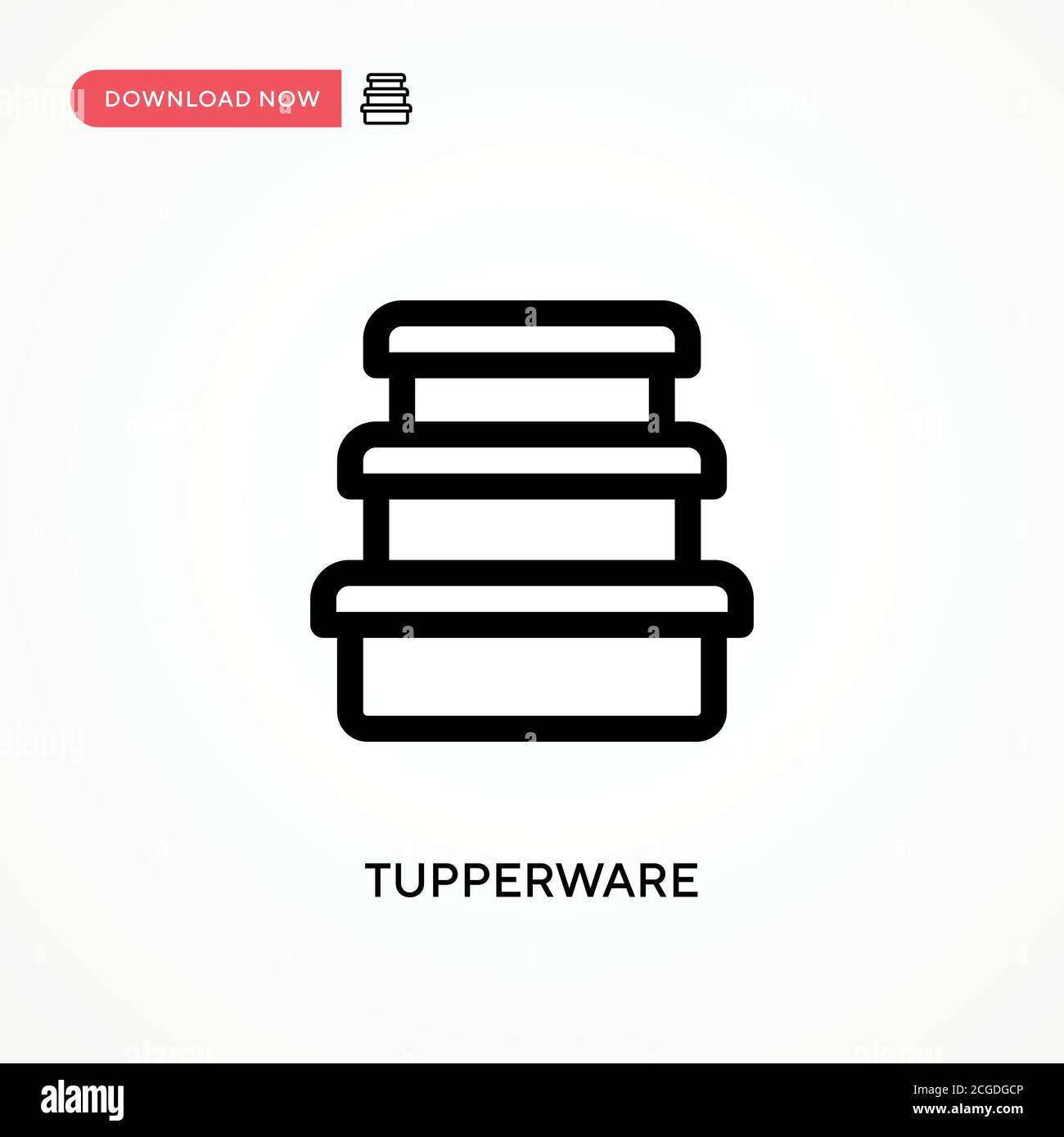 Tupperware Simple vector icon. Modern, simple flat vector illustration for  web site or mobile app Stock Vector Image & Art - Alamy
