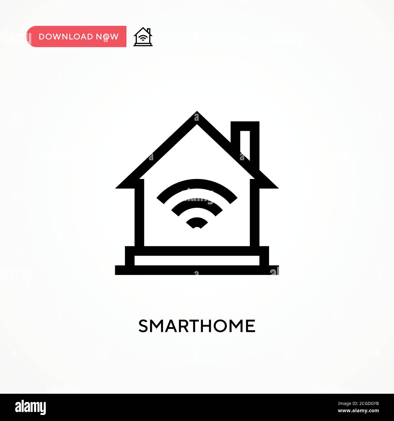 Smarthome Simple vector icon. Modern, simple flat vector illustration for web site or mobile app Stock Vector