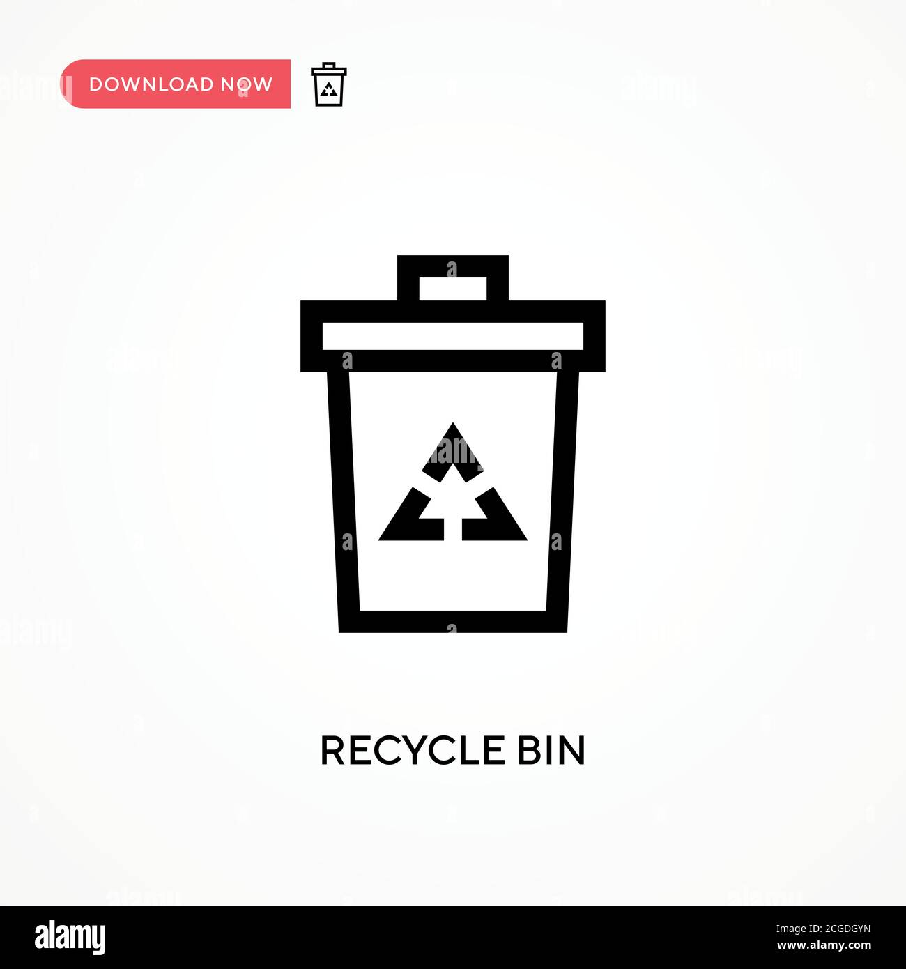 Recycle bin Simple vector icon. Modern, simple flat vector illustration ...