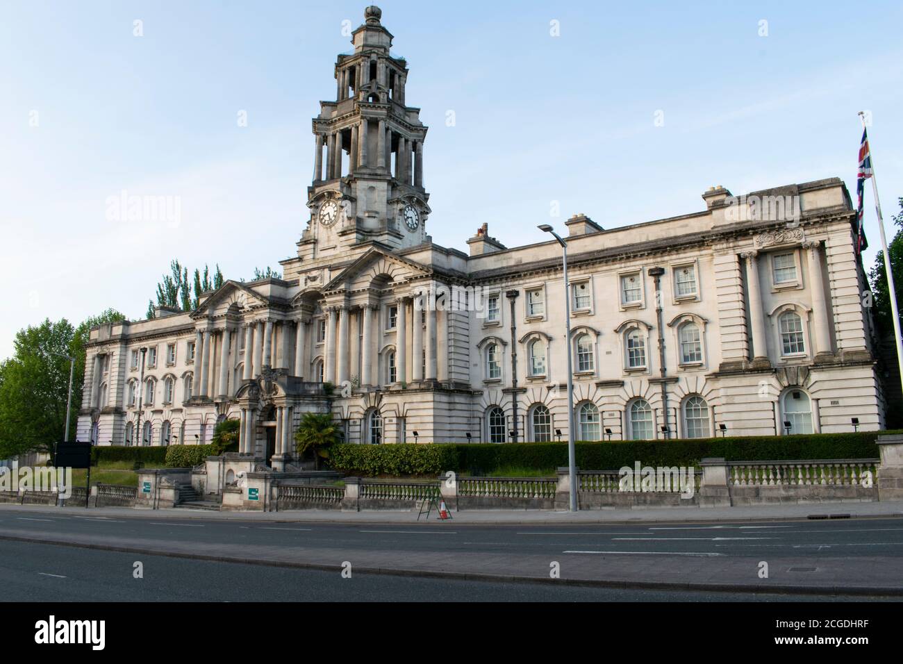 Stockport Town Hall, Greater Manchester, UK. Baroque wedding cake building. Stock Photo