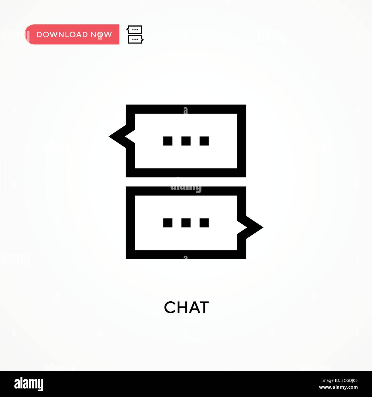Chat Simple vector icon. Modern, simple flat vector illustration for ...