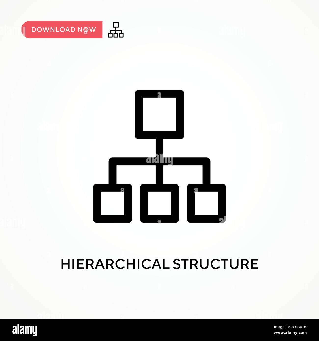 Hierarchical structure Simple vector icon. Modern, simple flat vector illustration for web site or mobile app Stock Vector