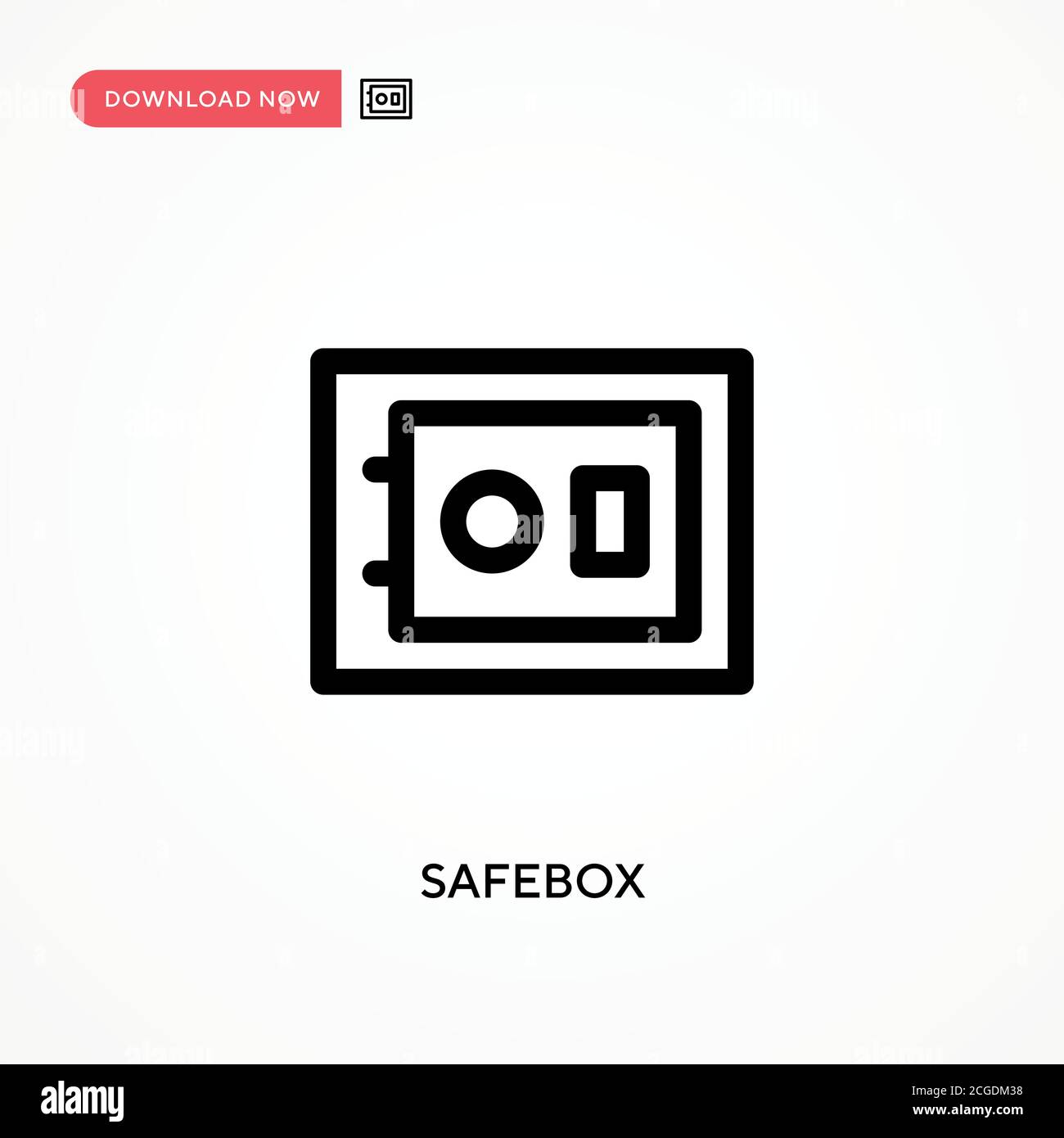 Safebox Simple vector icon. Modern, simple flat vector illustration for web site or mobile app Stock Vector