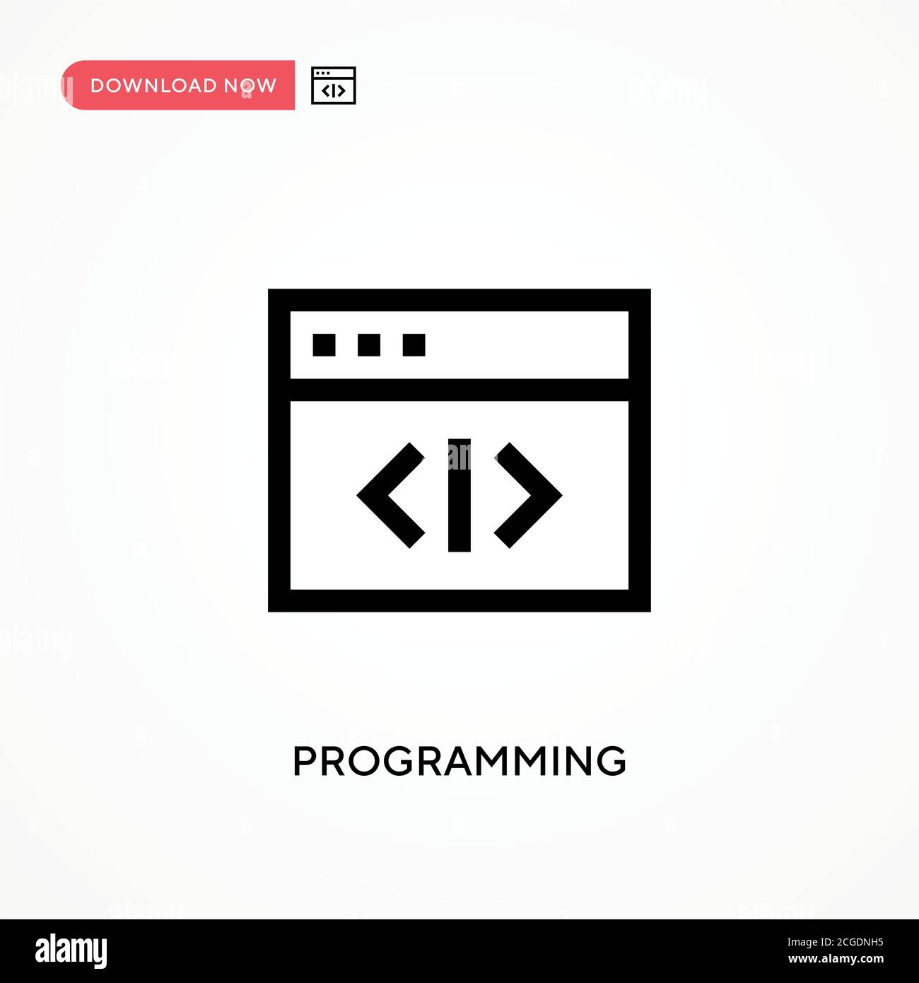 Programming Simple vector icon. Modern, simple flat vector illustration ...