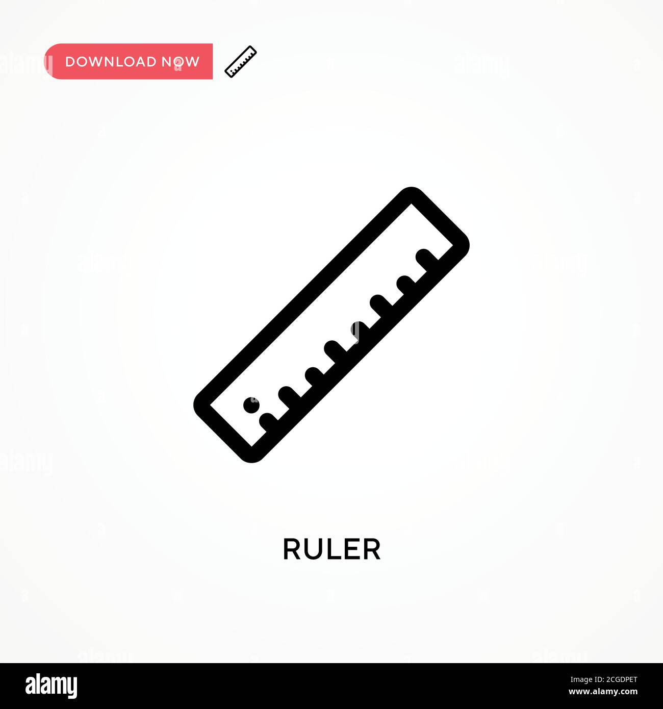 Ruler Simple vector icon. Modern, simple flat vector illustration for ...