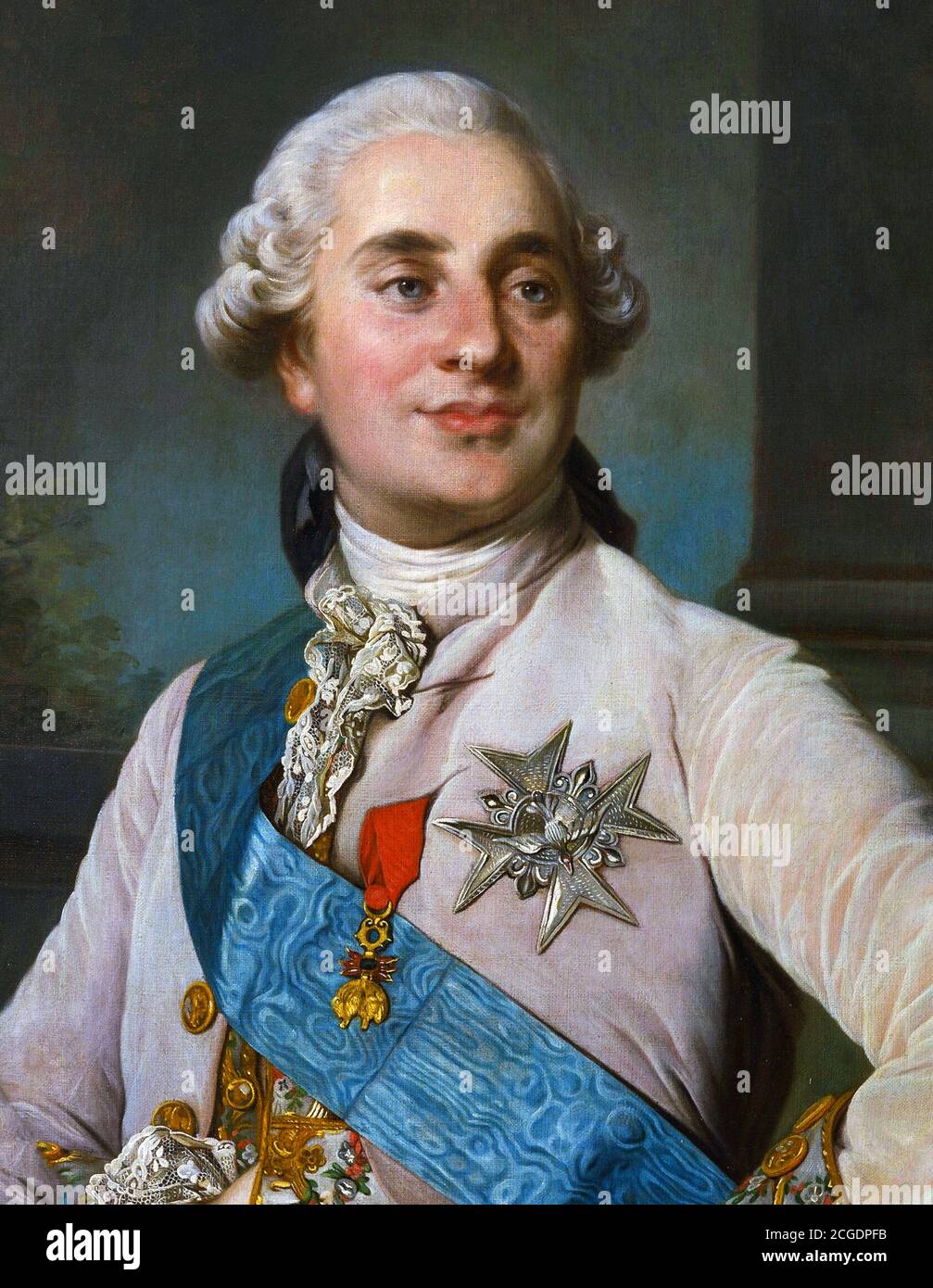 Louis XVI. Portrait of King Louis XVI of France by Louis-Joseph-Siffrède Duplessis, oil on canvas, 1774-75 Stock Photo