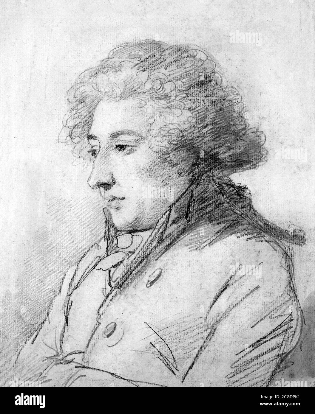 Thomas Rowlandson (1757-1827), portrait of the English artist by John Raphael Smith Stock Photo