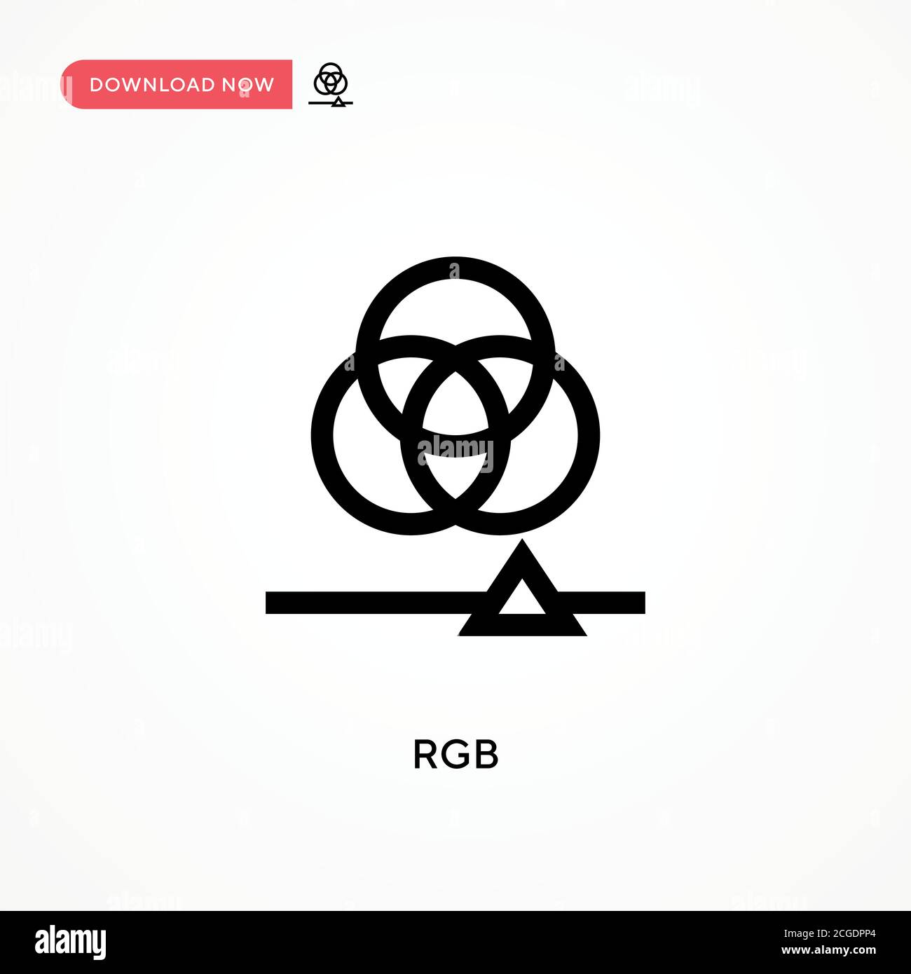 Rgb Simple vector icon. Modern, simple flat vector illustration for web site or mobile app Stock Vector