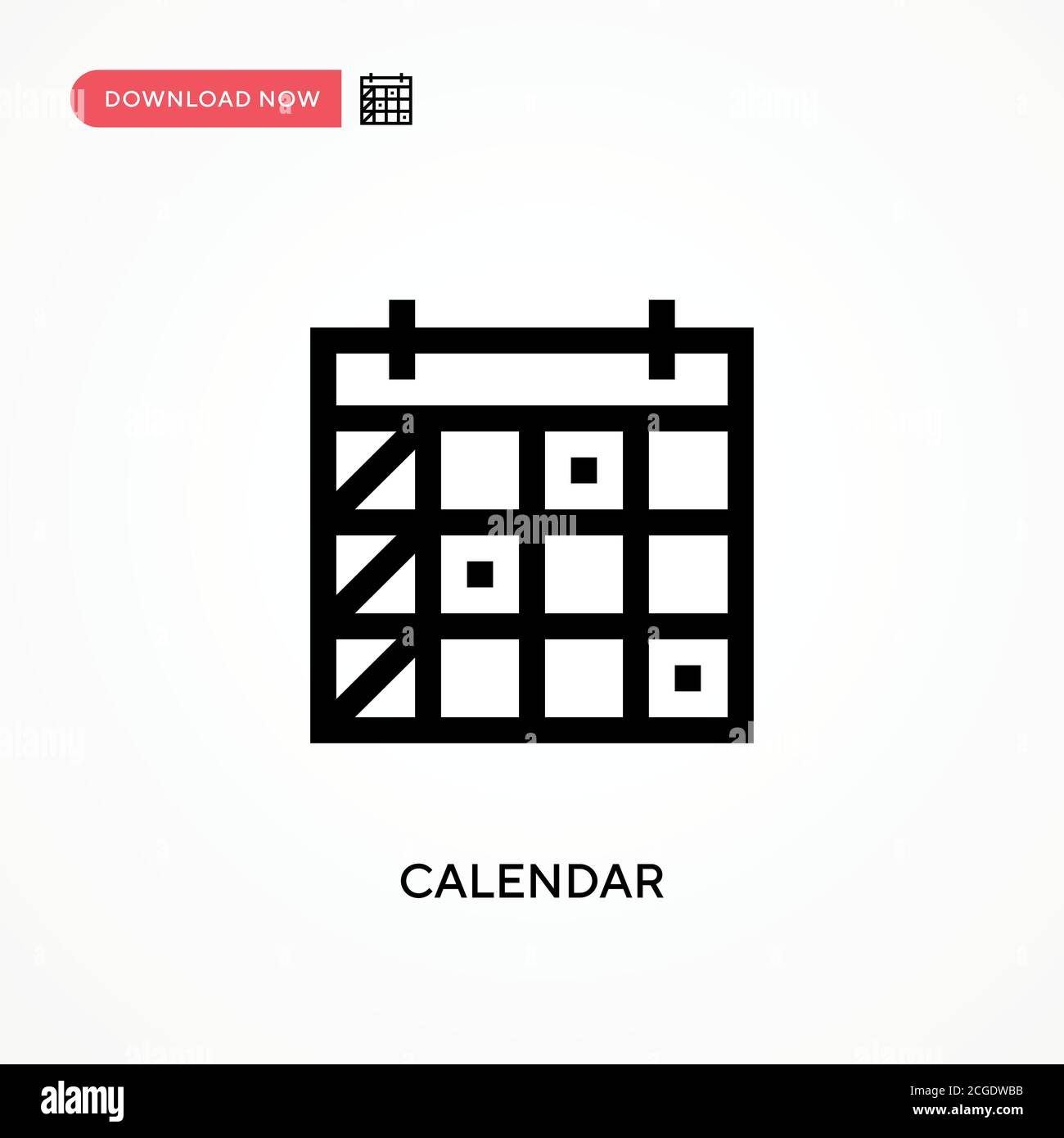 Calendar Simple vector icon. Modern, simple flat vector illustration ...