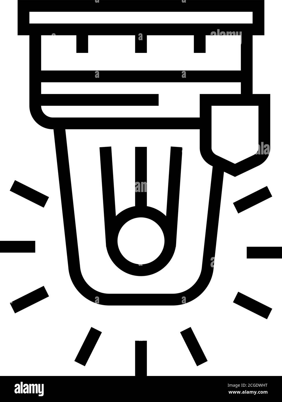 alarm signalization line icon vector isolated illustration Stock Vector ...