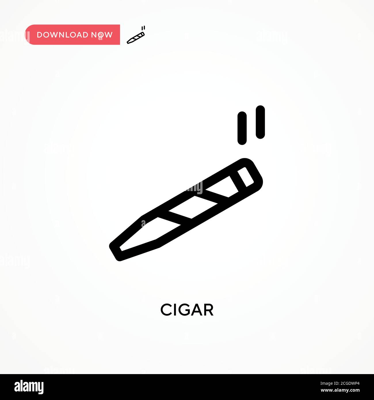 Cigar Simple vector icon. Modern, simple flat vector illustration for ...