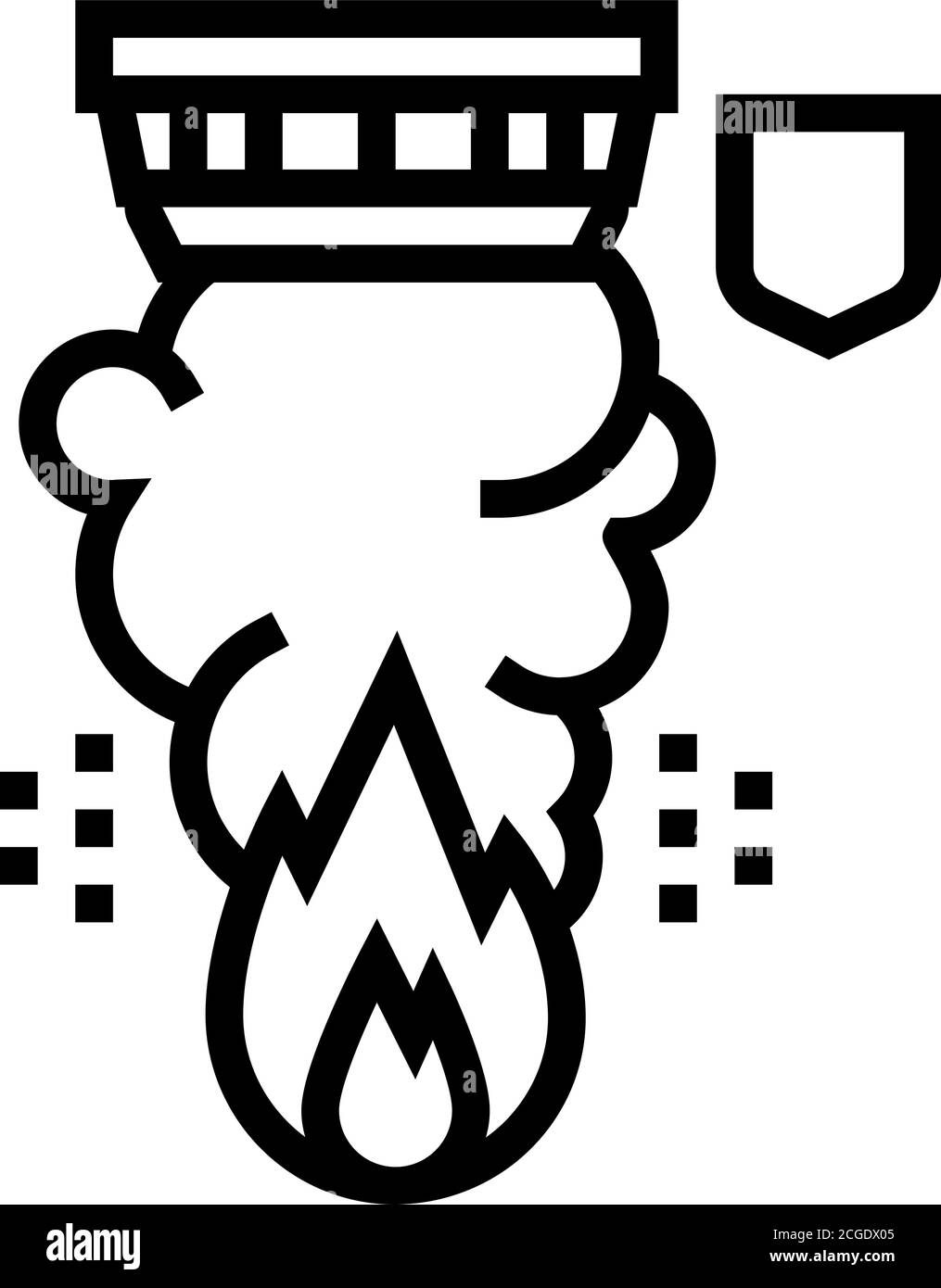 fire alarm line icon vector isolated illustration Stock Vector Image ...
