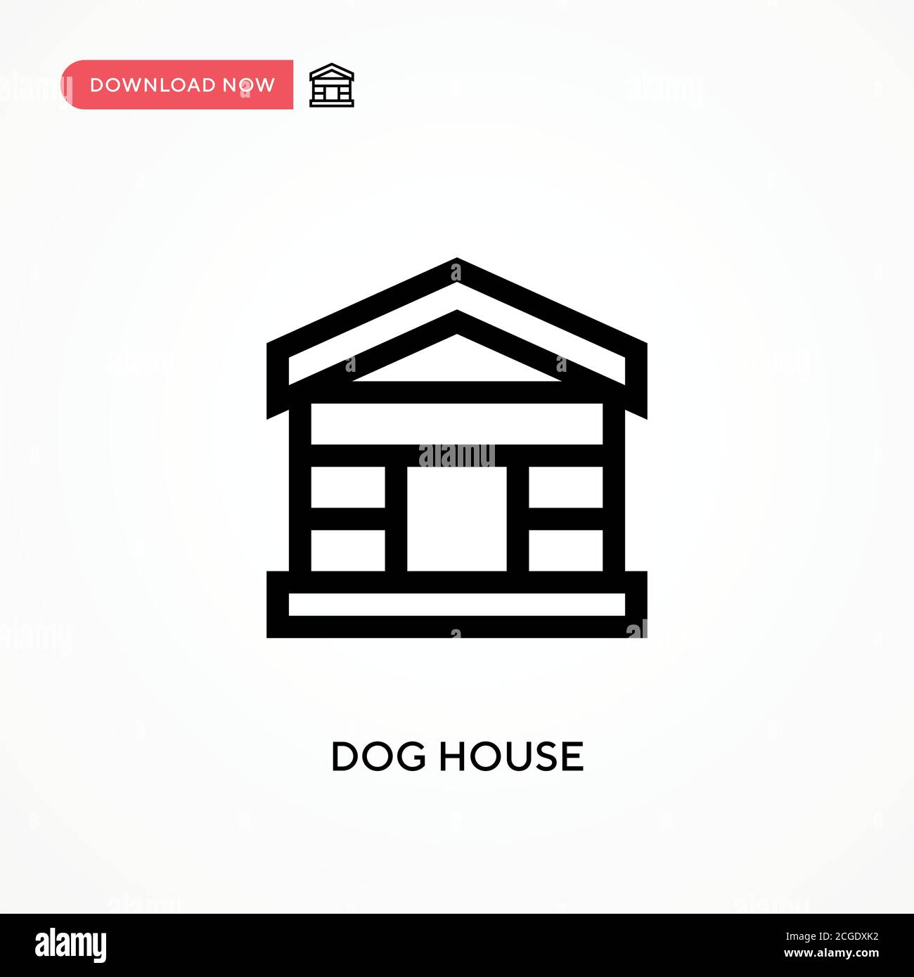 Dog house Simple vector icon. Modern, simple flat vector illustration ...