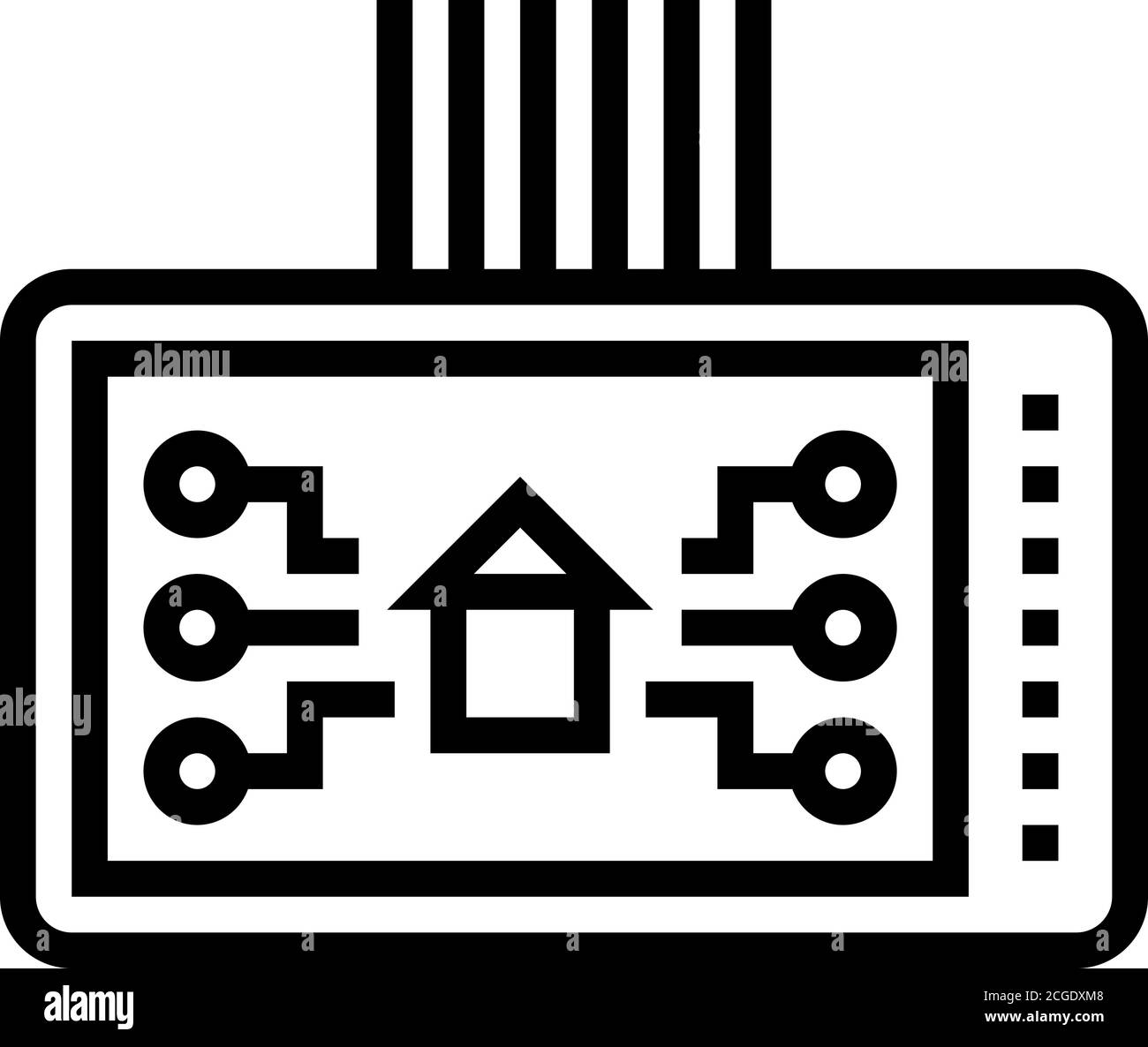 smart house device line icon vector isolated illustration Stock Vector ...