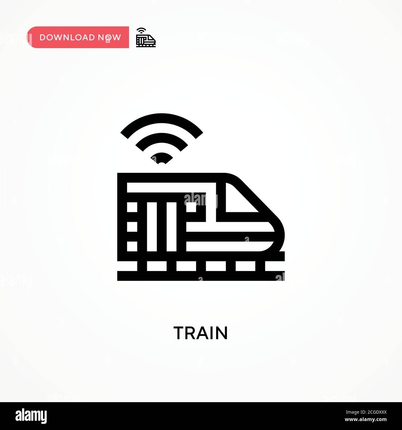 Train Simple vector icon. Modern, simple flat vector illustration for ...