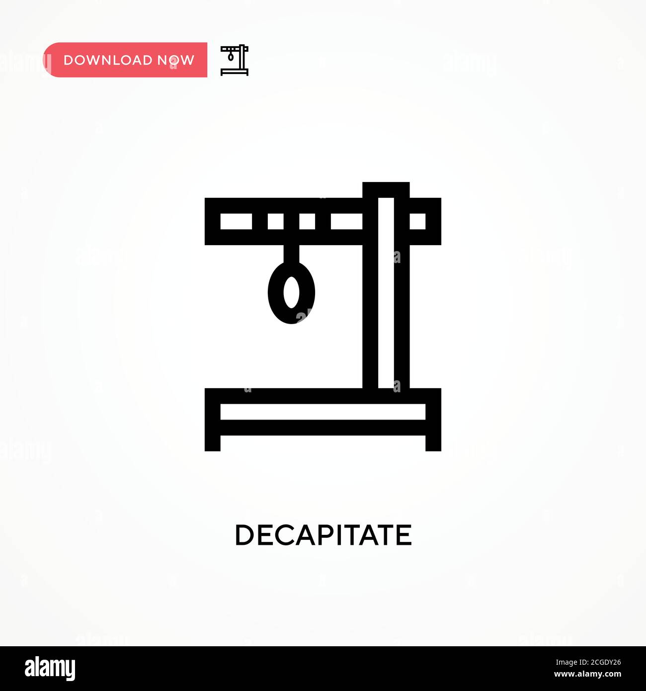Decapitate Simple vector icon. Modern, simple flat vector illustration for web site or mobile app Stock Vector
